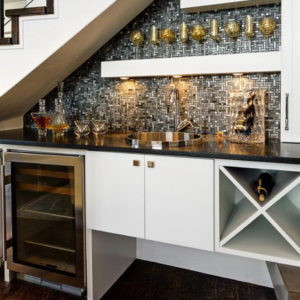 Elite Living Remodeling Under the Stairs Wet Bar